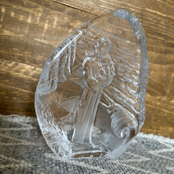 RARE Lenox Handcrafted Christian Religious “Footprints in Crystal, Inspirational - Picture 4 of 12